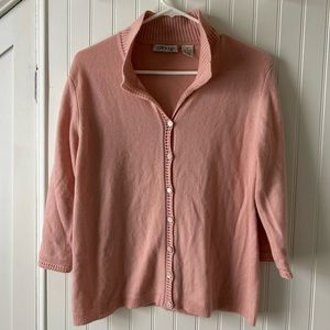 Orvis Cashmere light pink cardigan- women’s medium